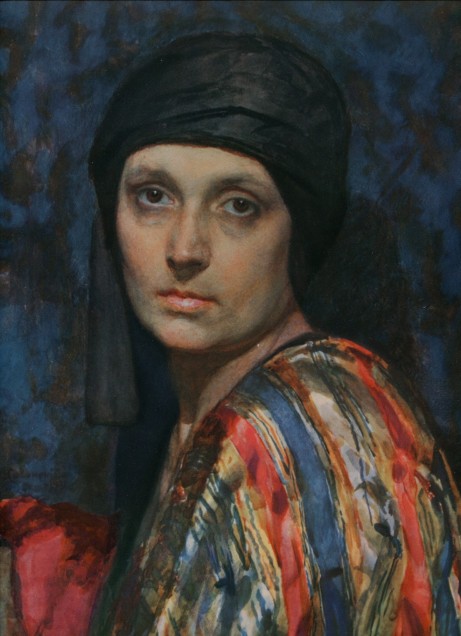 В.Е. Савинский. «Женский портрет с пестрой шалью». 1931 г.