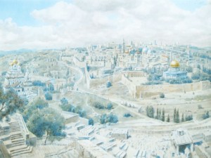 «Иерусалим». Бумага, акварель. 2014 г.