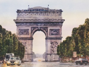 «Триумфальная арка». Бумага, акварель, белила. 2014 г.