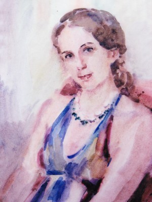 «Женский портрет». Бумага, акварель. 2011 г.