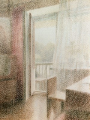 «Комната». Бумага, цветной карандаш. 1983 г.