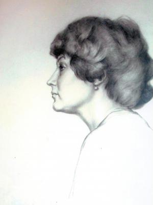 «Портрет А.Е. Родионовой». Бумага, карандаш. 80-е гг.