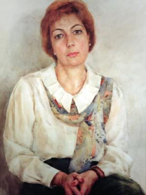 «Портрет Тани Куденко». Бумага, акварель. 1999 г.