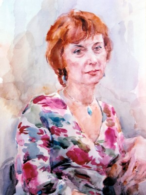 «Портрет Е.Б. Приваловой». Бумага, акварель. 2011 г.